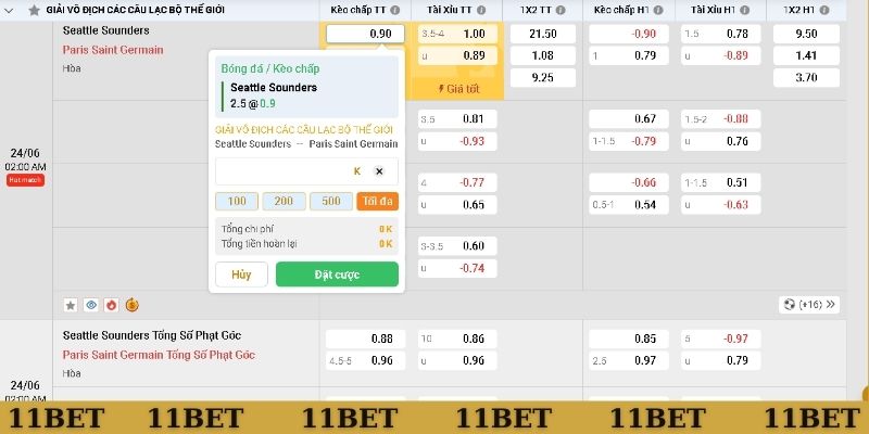 Nhiều tính năng đặt cược hữu ích